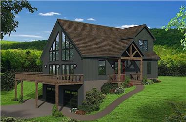 3-Bedroom, 1736 Sq Ft Cottage Home Plan - 196-1180 - Main Exterior