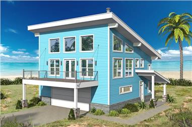 2-Bedroom, 1359 Sq Ft Contemporary Home - Plan #196-1191 - Main Exterior