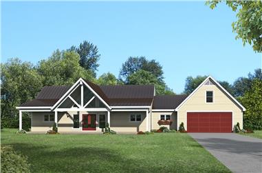 2-Bedroom, 1677 Sq Ft Ranch House - Plan #196-1200 - Front Exterior