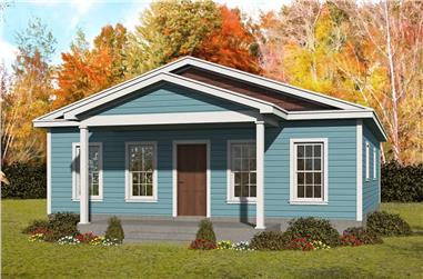 2-Bedroom, 1050 Sq Ft Colonial Home - Plan #196-1231 - Main Exterior
