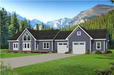 2-Bedroom, 1365 Sq Ft Ranch House Plan - 196-1244 - Front Exterior