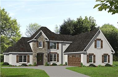 4-Bedroom, 3372 Sq Ft Luxury House - Plan #196-1263 - Front Exterior