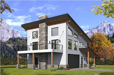 2-Bedroom, 1571 Sq Ft Contemporary Home - Plan #196-1275 - Main Exterior