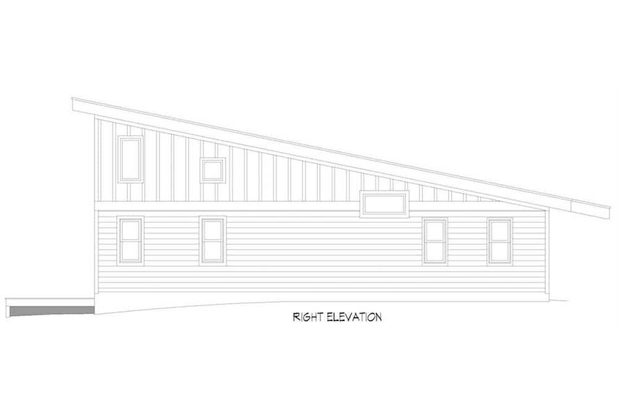 Home Plan Right Elevation of this 2-Bedroom,1412 Sq Ft Plan -196-1280