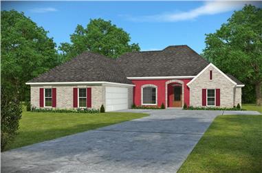 3-Bedroom, 1953 Sq Ft French House Plan - 197-1002 - Front Exterior