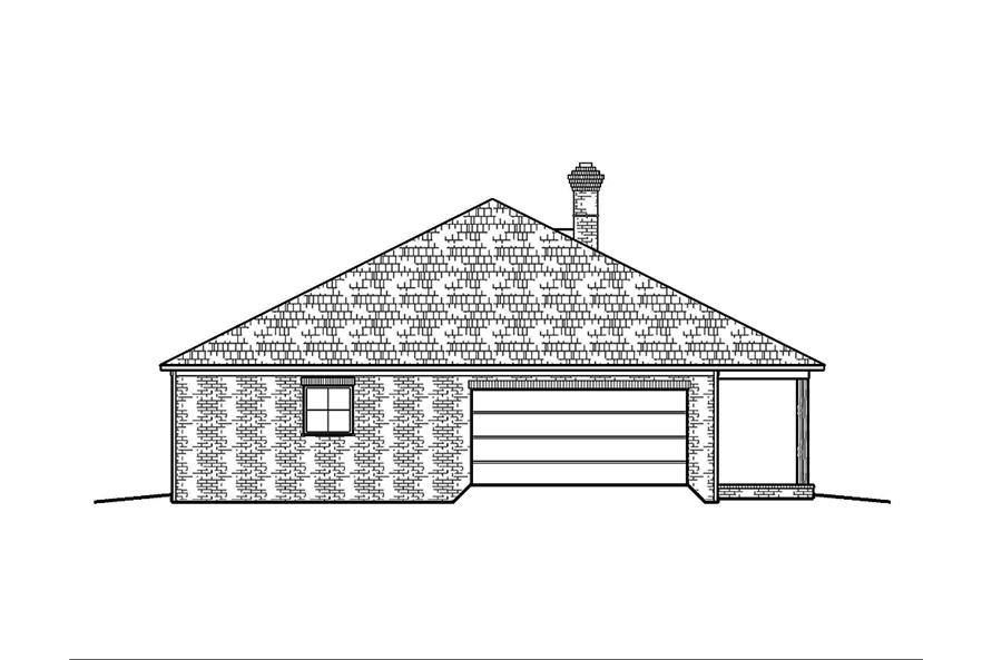 Home Plan Left Elevation of this 3-Bedroom,1672 Sq Ft Plan -197-1004