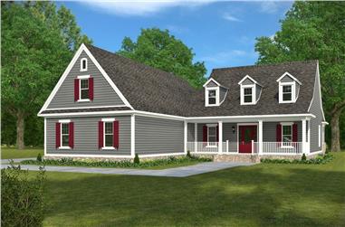 4-Bedroom, 2932 Sq Ft Acadian House Plan - 197-1006 - Front Exterior