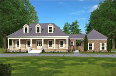 5-Bedroom, 3616 Sq Ft Acadian House Plan - 197-1009 - Front Exterior