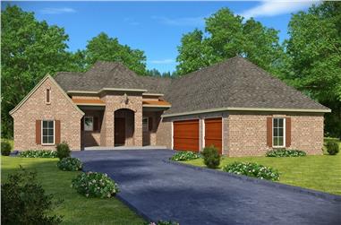 4-Bedroom, 2247 Sq Ft French House Plan - 197-1012 - Front Exterior
