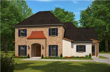 4-Bedroom, 3447 Sq Ft French Home Plan - 197-1015 - Main Exterior