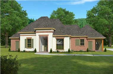 4-Bedroom, 2460 Sq Ft French House Plan - 197-1018 - Front Exterior