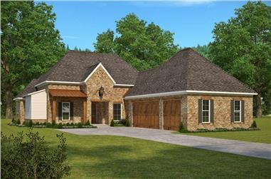 4-Bedroom, 2920 Sq Ft French House Plan - 197-1019 - Front Exterior
