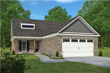 3-Bedroom, 1621 Sq Ft Country House Plan - 197-1021 - Front Exterior