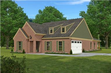 3-Bedroom, 1768 Sq Ft Country Home Plan - 197-1022 - Main Exterior
