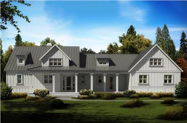 3-Bedroom, 2708 Sq Ft Cottage Home Plan - 198-1019 - Main Exterior