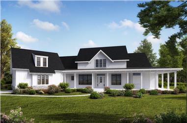 3-Bedroom, 3171 Sq Ft Cottage House Plan - 198-1036 - Front Exterior