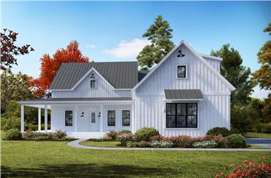 3-Bedroom, 2230 Sq Ft Cottage House Plan - 198-1041 - Front Exterior