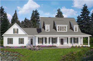 4-Bedroom, 3094 Sq Ft Cottage House Plan - 198-1042 - Front Exterior