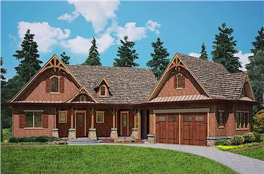 3-Bedroom, 1984 Sq Ft Cottage House Plan - 198-1052 - Front Exterior