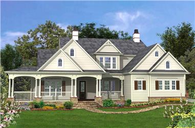 4-Bedroom, 3337 Sq Ft Cottage Home Plan - 198-1058 - Main Exterior