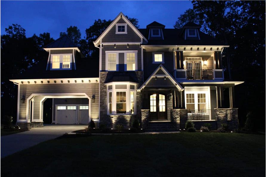 Home at Night of this 5-Bedroom,3970 Sq Ft Plan -198-1060