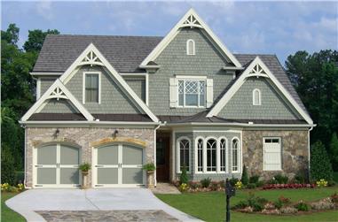 3-Bedroom, 2342 Sq Ft French House Plan - 198-1065 - Front Exterior
