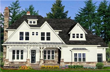 5-Bedroom, 3905 Sq Ft Southern House Plan - 198-1087 - Front Exterior