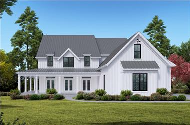 4-Bedroom, 3788 Sq Ft Farmhouse House Plan - 198-1106 - Front Exterior