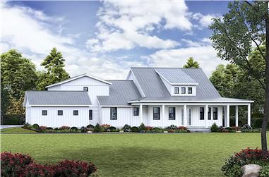 3-Bedroom, 2407 Sq Ft Ranch House - Plan #198-1124 - Front Exterior