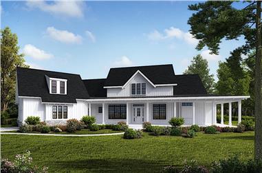 4-Bedroom, 4549 Sq Ft Farmhouse House - Plan #198-1126 - Front Exterior
