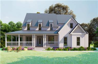 5-Bedroom, 3261 Sq Ft Modern Farmhouse Home Plan - 198-1127 - Main Exterior