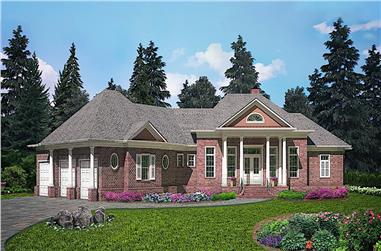 5-Bedroom, 4218 Sq Ft Colonial Home - Plan #198-1141 - Main Exterior
