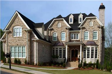 5-Bedroom, 4849 Sq Ft Colonial House - Plan #198-1157 - Front Exterior