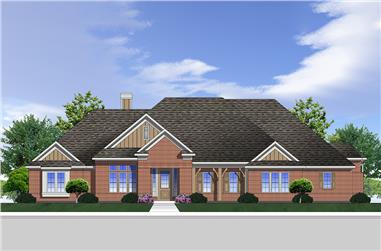 3-Bedroom, 2549 Sq Ft Traditional Home Plan - 199-1002 - Main Exterior