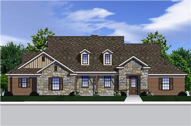 3-Bedroom, 2101 Sq Ft Traditional Home Plan - 199-1004 - Main Exterior