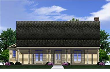2-Bedroom, 2191 Sq Ft Country House Plan - 199-1008 - Front Exterior