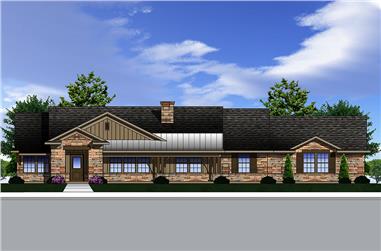 3-Bedroom, 2111 Sq Ft Traditional Home Plan - 199-1009 - Main Exterior