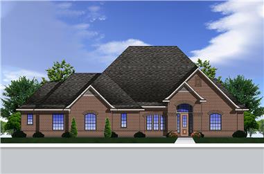 4-Bedroom, 3227 Sq Ft Traditional Home Plan - 199-1011 - Main Exterior