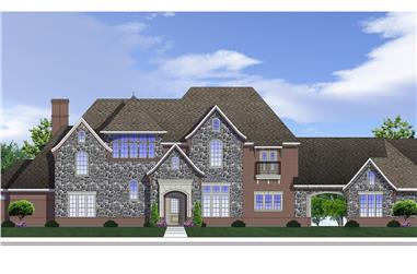 3-Bedroom, 5275 Sq Ft Traditional House Plan - 199-1020 - Front Exterior