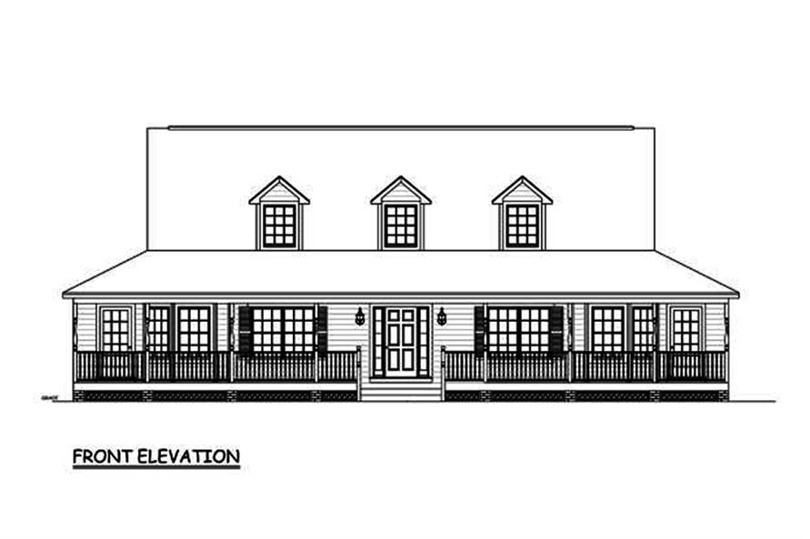 200-1024: Home Plan Front Elevation