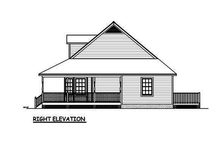 Home Plan Right Elevation of this 3-Bedroom,1704 Sq Ft Plan -200-1024