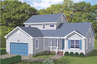 4-Bedroom, 2128 Sq Ft Traditional Home Plan - 200-1035 - Main Exterior