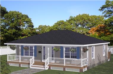 2-Bedroom, 1080 Sq Ft Cottage Home Plan - 200-1043 - Main Exterior