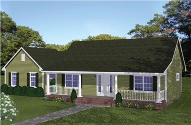2-Bedroom, 1085 Sq Ft Traditional Home Plan - 200-1049 - Main Exterior