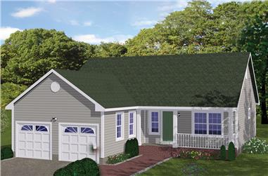 3-Bedroom, 1200 Sq Ft Traditional Home Plan - 200-1059 - Main Exterior