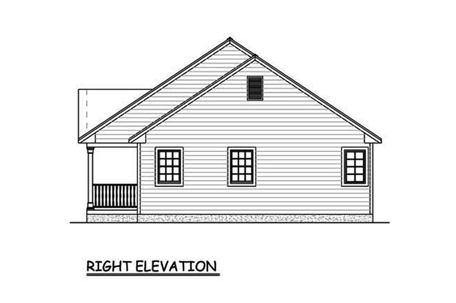 200-1060: Home Plan Right Elevation