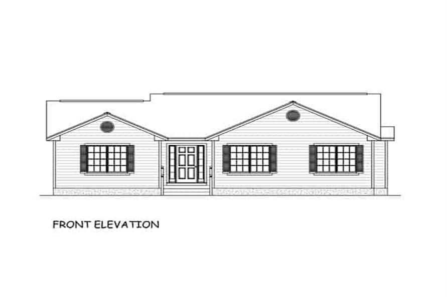 200-1070: Home Plan Front Elevation