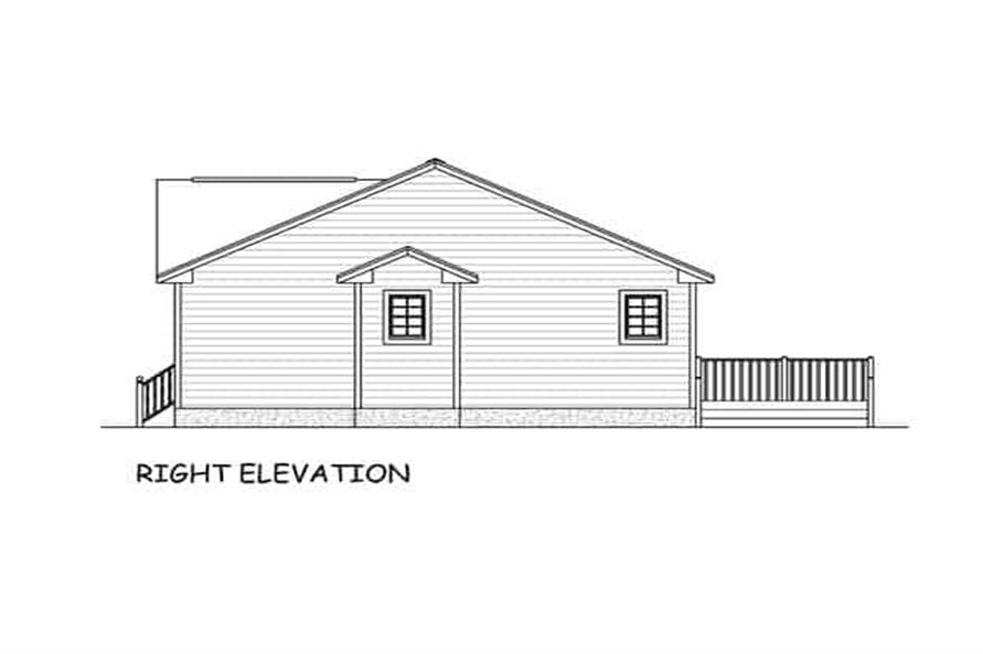 200-1070: Home Plan Right Elevation