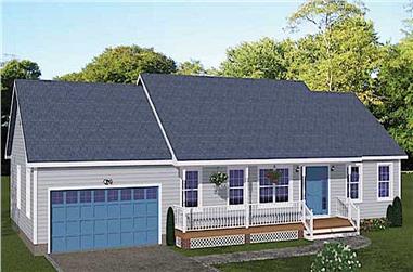 3-Bedroom, 1392 Sq Ft Ranch House - Plan #200-1071 - Front Exterior