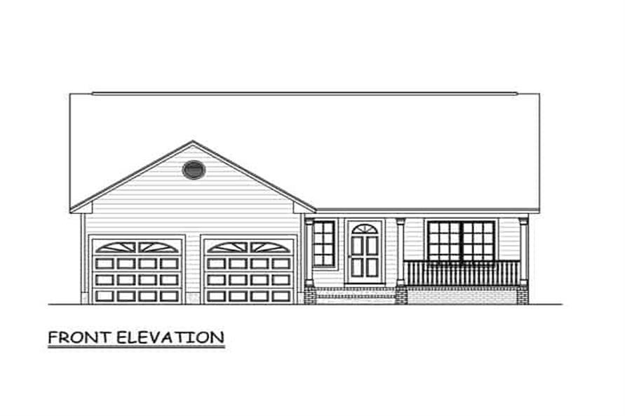 200-1072: Home Plan Front Elevation